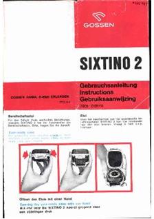 Gossen Sixtino 2 manual. Camera Instructions.